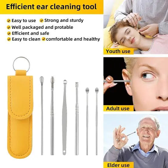 6PCS /SET EAR CLEANER EAR WAX REMOVAL TOOL EARPICK STICKS EAR