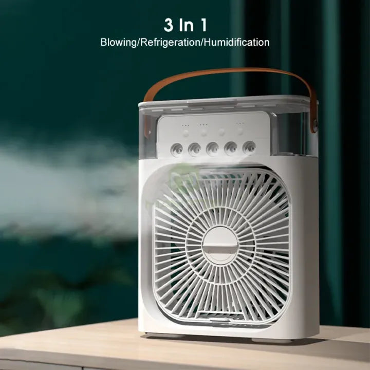 3 In 1 Desk Cooling Fan Spray Fan Quiet Cooling Quiet Mini Portable Air Conditioner Fan – Perfect Desktop Cooling Fan for Home & Office! Mini Portable Summer Fan Stand Fan Desktop